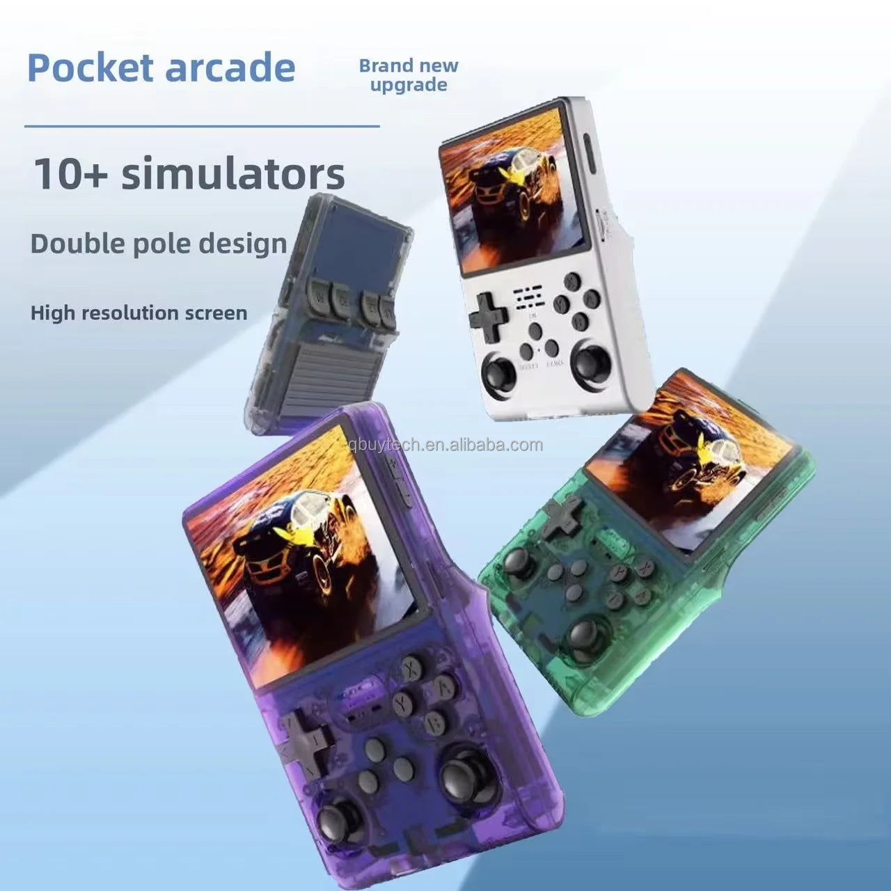 Console de jeu portable rétro classique, 256 go, 3.5 pouces, IPS, 3500mAh, Wi-Fi, système d'exploitation Linux, 640x480, R40S PRO