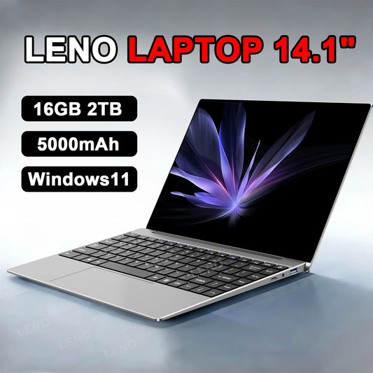 LENO 14.1 "ordinateur portable Ultra mince 16GB RAM 2 to SSD Windows 11 Intel N3700 Gamer 1920*1080