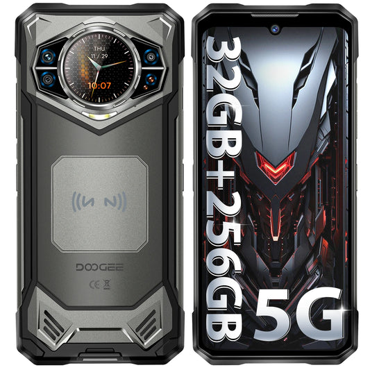 DOOGEE S200 5G 32 Go + 256 Go,10100 mAh/ AMOLED arrière, 100 MP, tout terrain IP68/IP69K/NFC